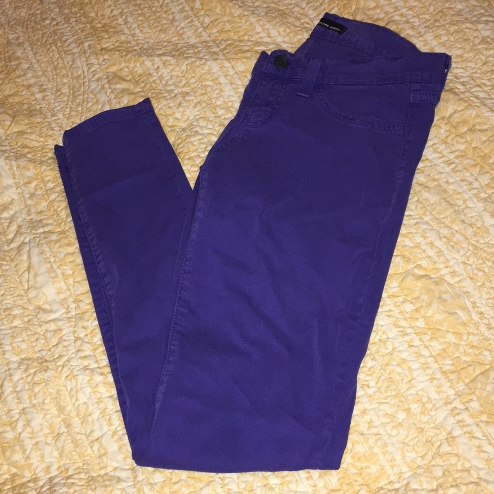 Cute purple skinny jeans